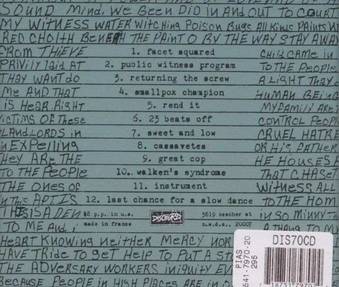 Fugazi - In On The Kill Taker - CD - New - Image 2