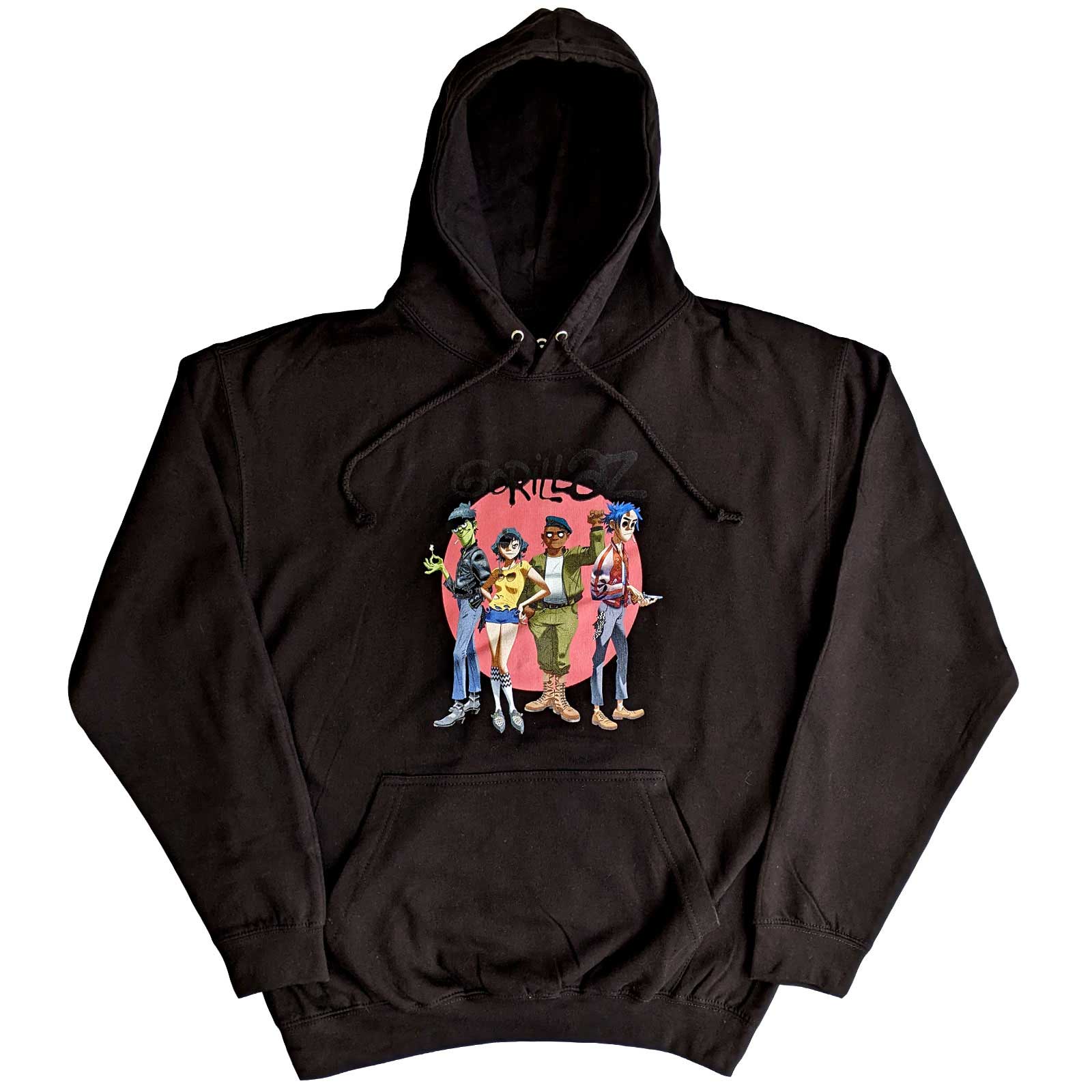 Gorillaz - Pullover Black Hoodie (Group Circle Rise) - 100% Official Merchandise