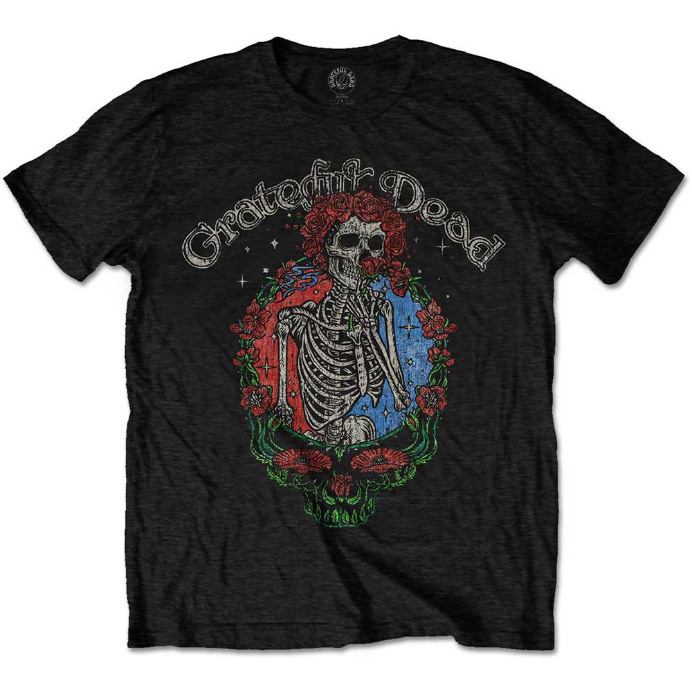 Grateful Dead - Floral Stealie Black Shirt - 100% Official Merchandise