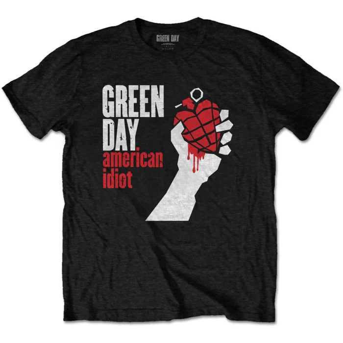 Green Day - 3XL, 4XL, 5XL American Idiot Black Shirt - 100% Official Merchandise