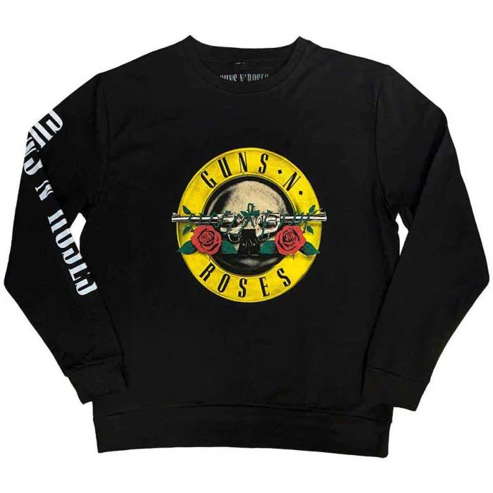 Guns N Roses - Classic Bullet Black Sweatshirt - 100% Official Merchandise