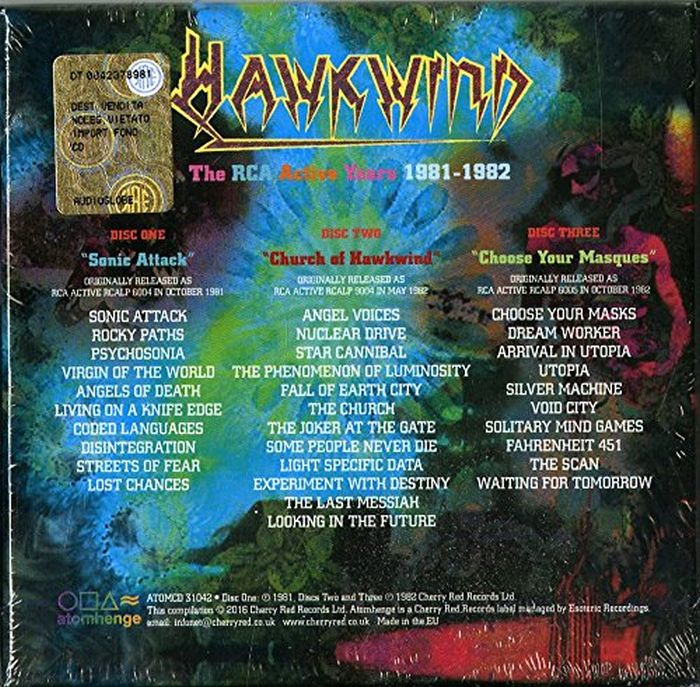 Hawkwind - RCA Active Years 1981-1982, The (Sonic Attack/Church Of Hawkwind/Choose Your Masques) (3CD Box Set) - CD - New - Image 2