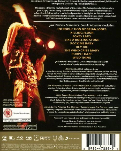 Hendrix, Jimi - Live At Monterey - The Definitive Blu-Ray Edition (RA/B/C) - Blu-Ray - Music - Image 3