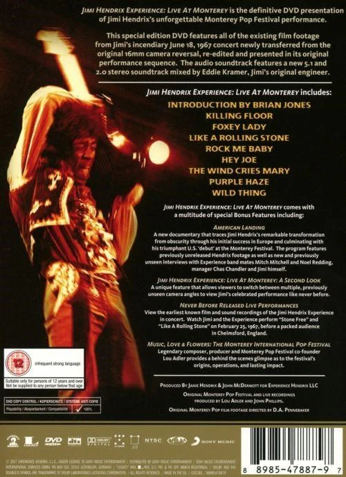 Hendrix, Jimi - Live At Monterey - The Definitive Edition (R0) - DVD - Music - Image 2