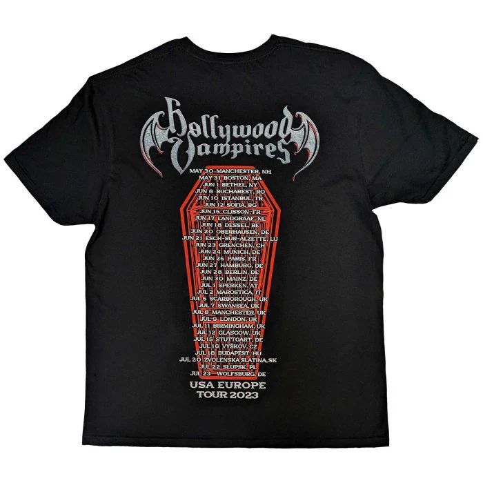 Hollywood Vampires - 2023 Tour Black Shirt - 100% Official Merchandise - Image 3