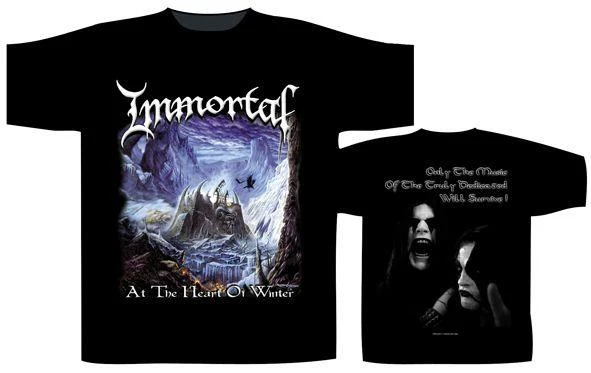 Immortal - At The Heart Of Winter Black Shirt - 100% Official Merchandise