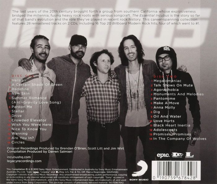 Incubus - Essential Incubus, The (2019 2CD reissue) - CD - New - Image 2