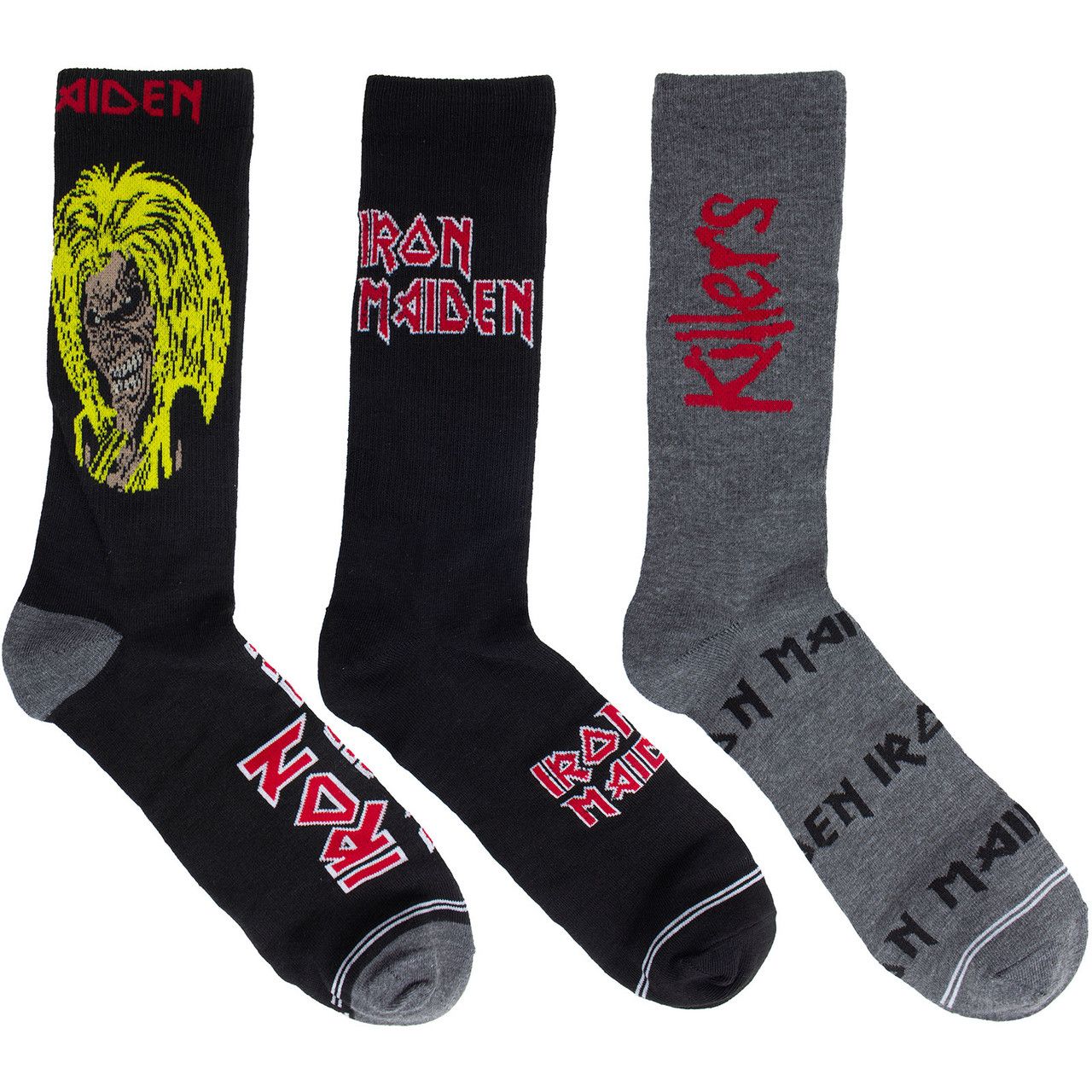 Iron Maiden - 3 Pack Crew Socks in Guitar Tin (Fits Sizes 7 to 11) - Image 2