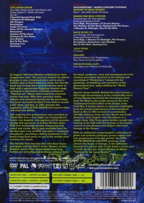 Iron Maiden - Live After Death (2DVD) (R0) - DVD - Music - Image 2