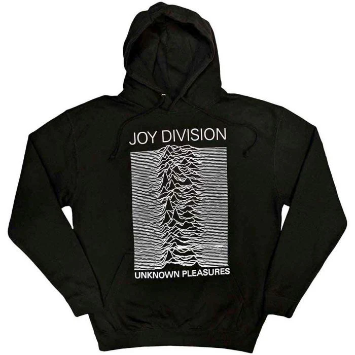 Joy Division - Pullover Black Hoodie (Unknown Pleasures) - 100% Official Merchandise