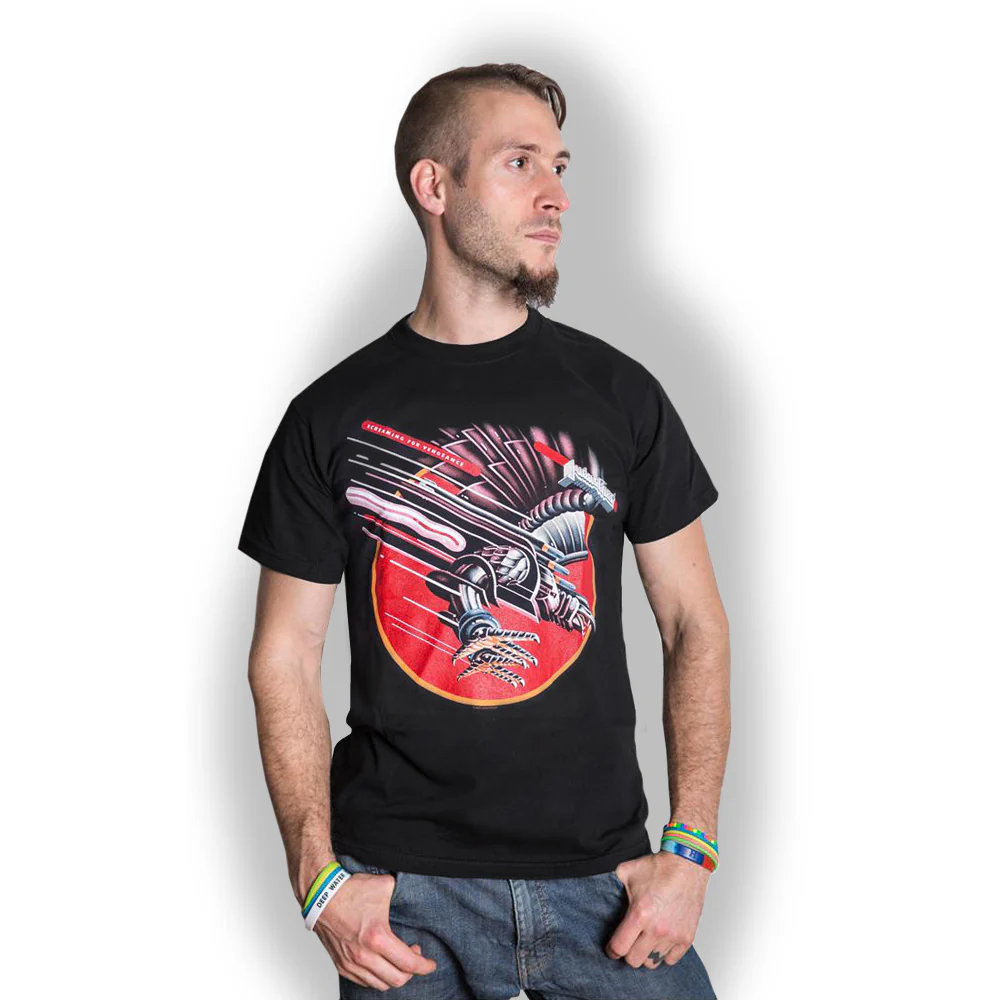 Judas Priest - Screaming For Vengeance Black Shirt - 100% Official Merchandise
