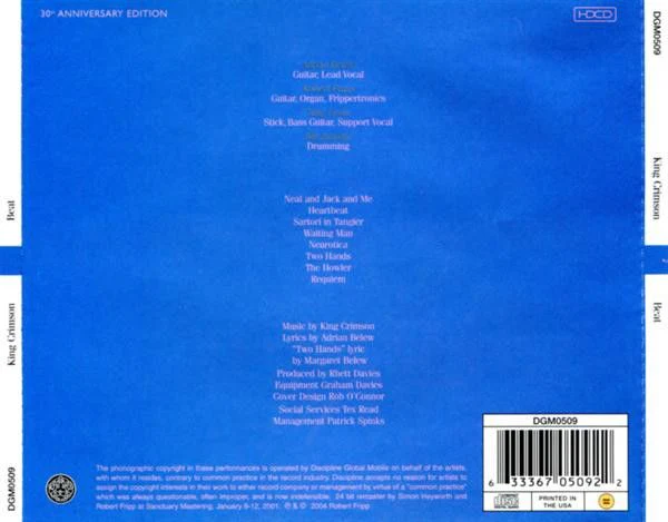 King Crimson - Beat - CD - New - Image 2
