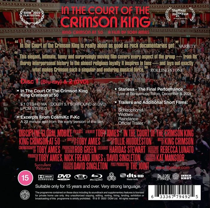 King Crimson - In The Court Of The Crimson King: King Crimson At 50 - A Film By Toby Amies (Blu-Ray/DVD) (RA/B/C/R0) - Blu-Ray - Music - Image 2