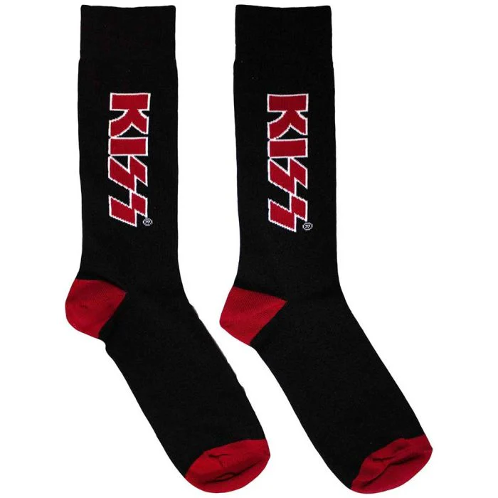 Kiss - Crew Socks (Fits Sizes 7 to 11) - Red Logo