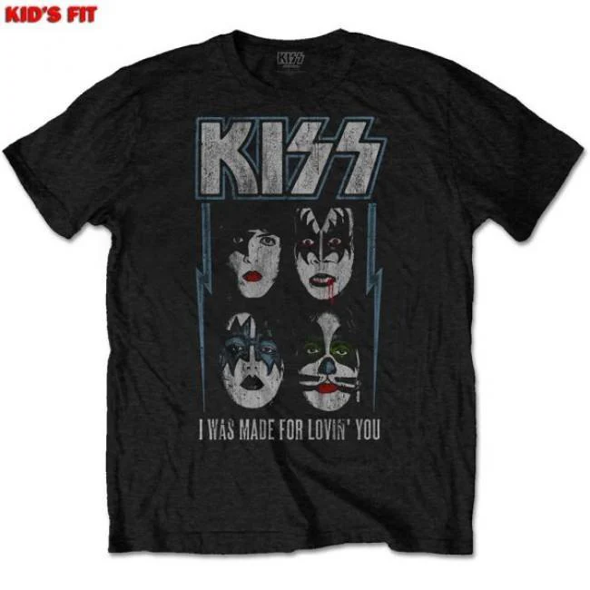 Kiss - Made For Lovin You Toddler and Youth Black Shirt - 100% Official Merchandise