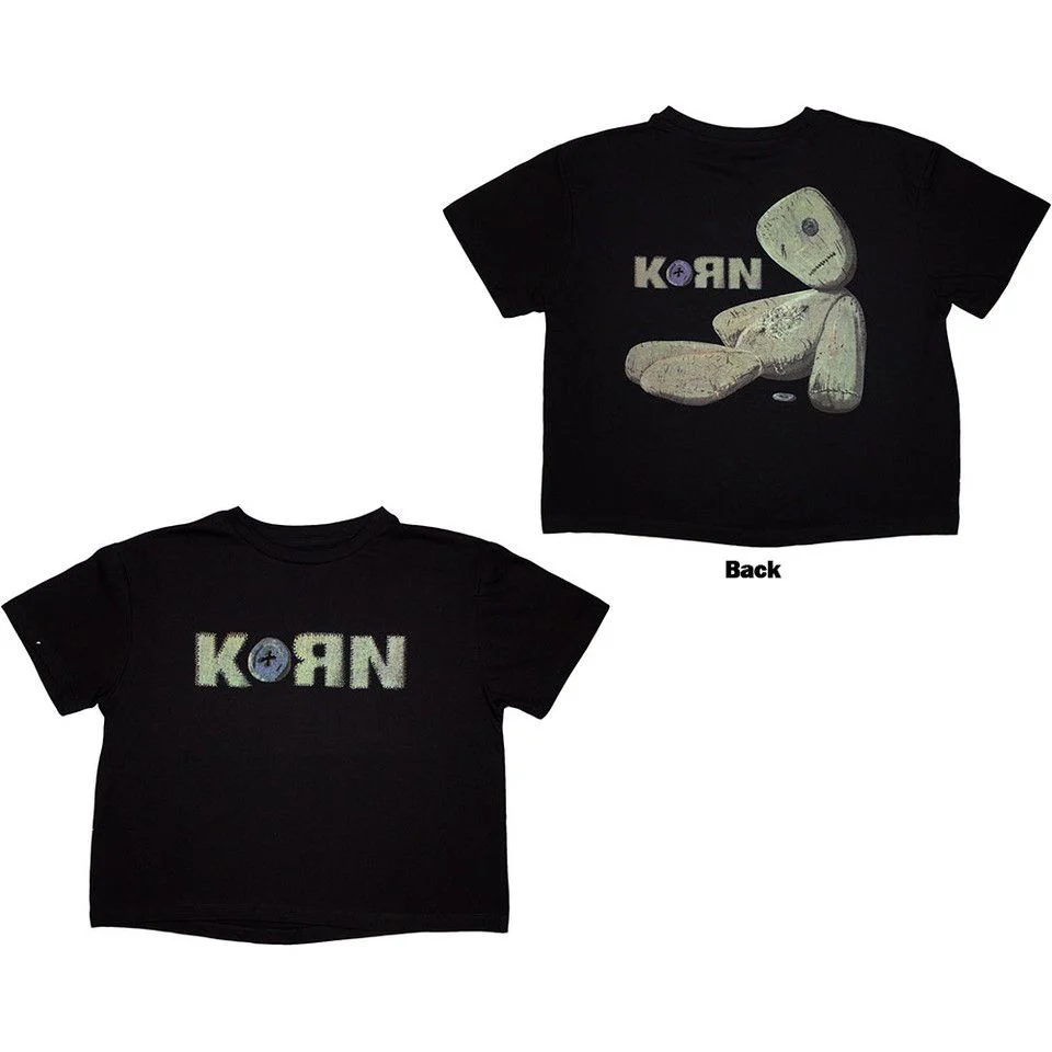 Korn - Issues Black Crop Top - 100% Official Merchandise