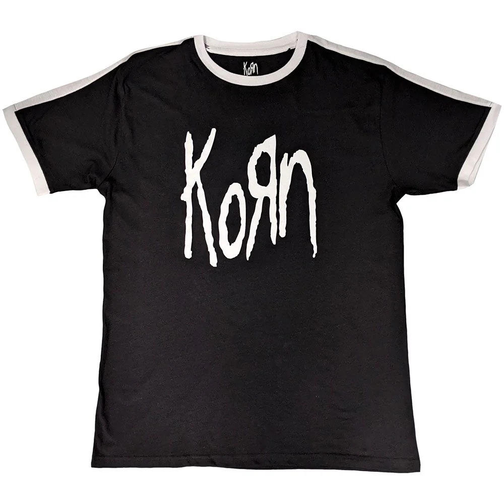 Korn - Logo Black Ringer Shirt - 100% Official Merchandise