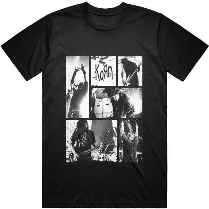 Korn - On Stage Collage Black Shirt - 100% Official Merchandise