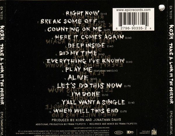 Korn - Take A Look In The Mirror (U.S) - CD - New - Image 2