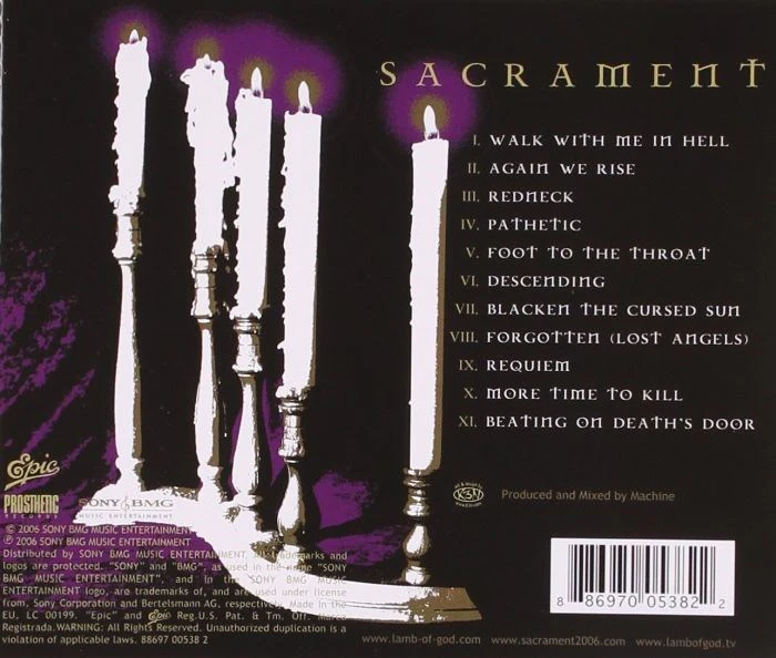 Lamb Of God - Sacrament (Euro.) - CD - New - Image 2