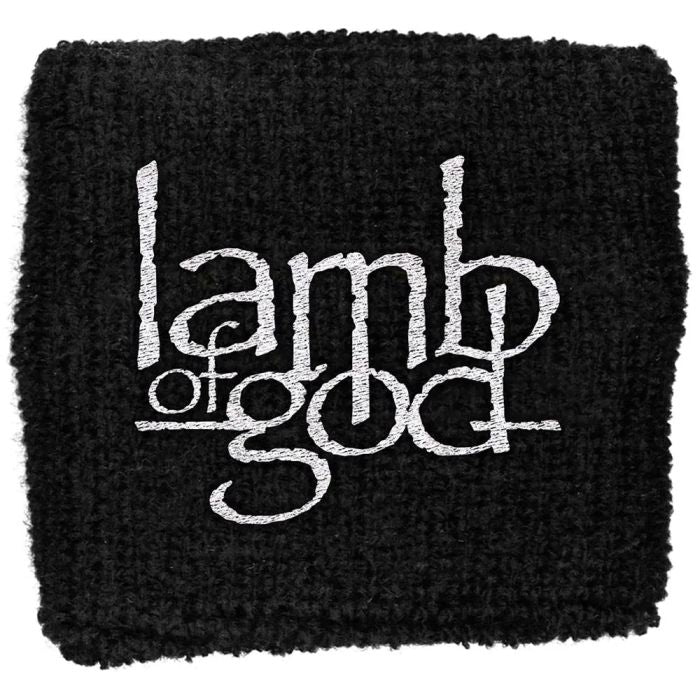 Lamb Of God - Sweat Towelling Embroided Wristband (Logo)