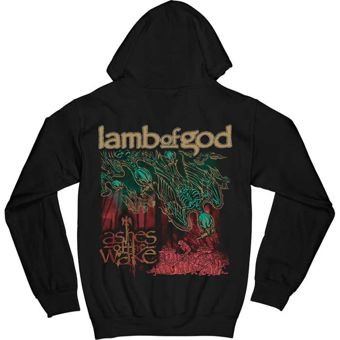 Lamb Of God - Zip Black Hoodie (Ashes Of The Wake) - 100% Official Merchandise - Image 3