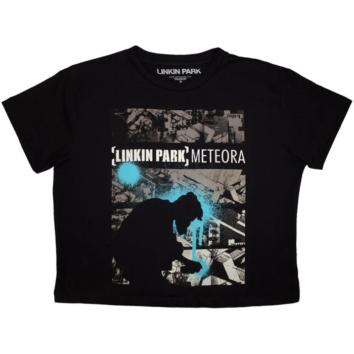 Linkin Park - Meteora Womens Fitted Black Crop Top - 100% Official Merchandise