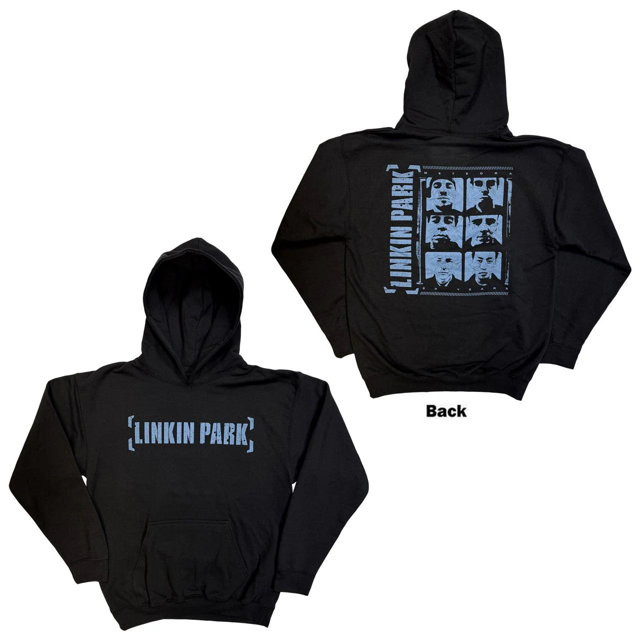 Linkin Park - Pullover Black Hoodie (Meteora Portraits) - 100% Official Merchandise
