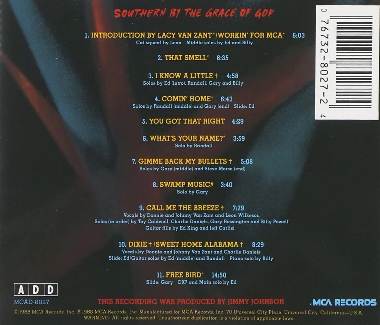Lynyrd Skynyrd - Southern By The Grace Of God: Lynyrd Skynyrd Tribute Tour 1987 - CD - New - Image 2