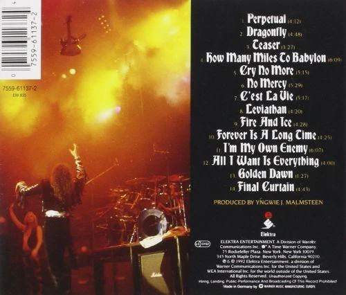 Malmsteen, Yngwie J. - Fire & Ice (2017 reissue with 2 bonus tracks) - CD - New - Image 2