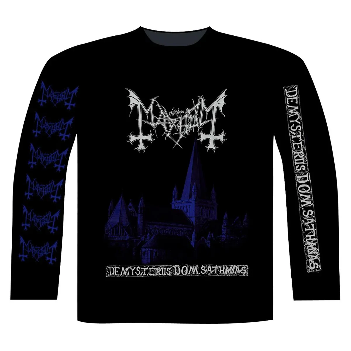Mayhem - De Mysteriis Dom Sathanas (Logo 2) Long Sleeve Black Shirt