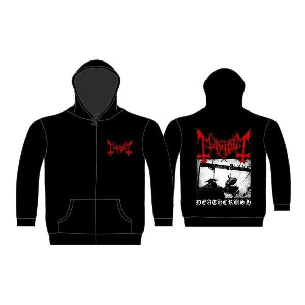 Mayhem - Zip Black Hoodie (Deathcrush) - 100% Official Merchandise