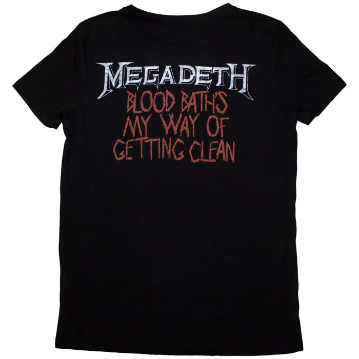 Megadeth - Blood Baths My Way Womens Fitted Black Shirt - 100% Official Merchandise - Image 3
