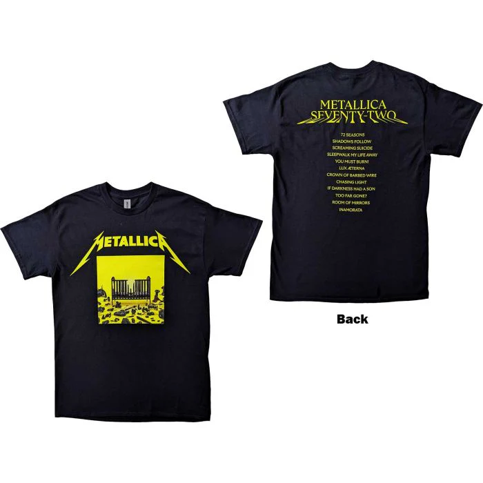 Metallica - 72 Seasons Track List Black Shirt - 100% Official Merchandise