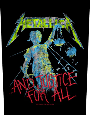 Metallica - And Justice For All - Sew-On Back Patch (295mm x 265mm x 355mm)