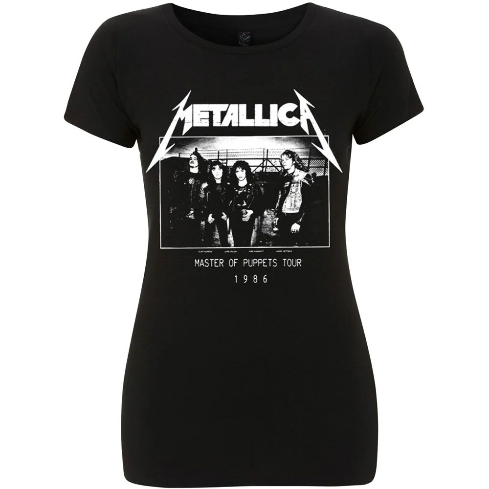 Metallica - MOP Tour 1986 Womens Fitted Black Shirt - 100% Official Merchandise
