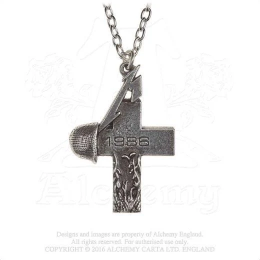 Metallica - Pewter Pendant and Chain - Master Of Puppets (47mm x 33mm) - Image 2