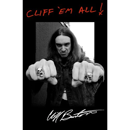 Metallica - Premium Textile Poster Flag (Cliff em All) 104cm x 66cm