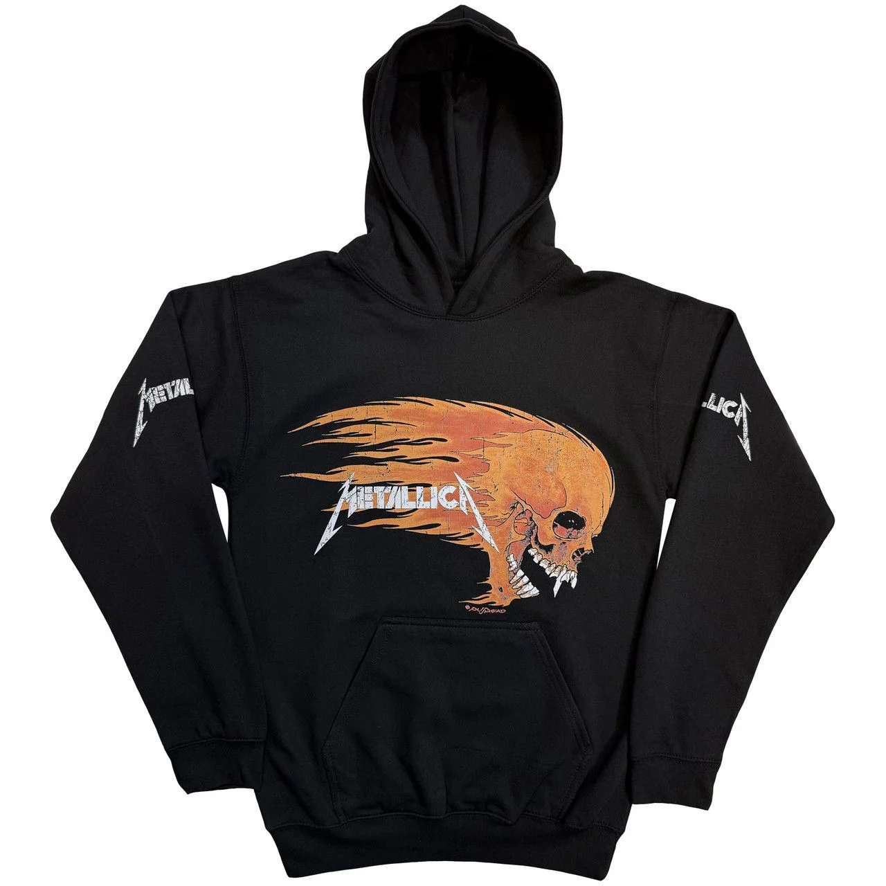 Metallica - Pullover Black Hoodie (Flaming Skull) - 100% Official Merchandise - Image 2