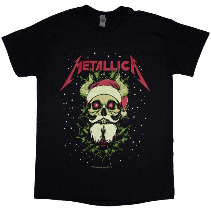 Metallica - Santa Horns Xmas Black Shirt - 100% Official Merchandise