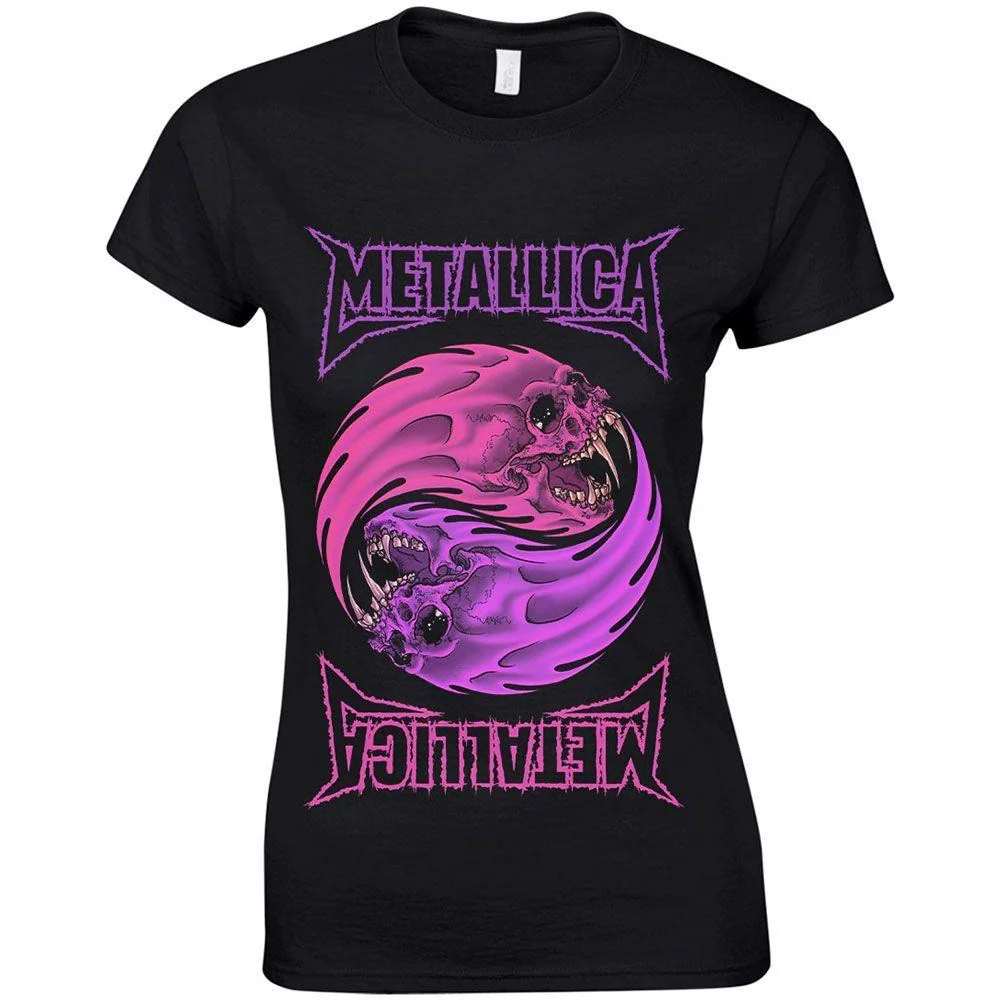 Metallica - Yin Yang Womens Fitted Black Shirt - 100% Official Merchandise