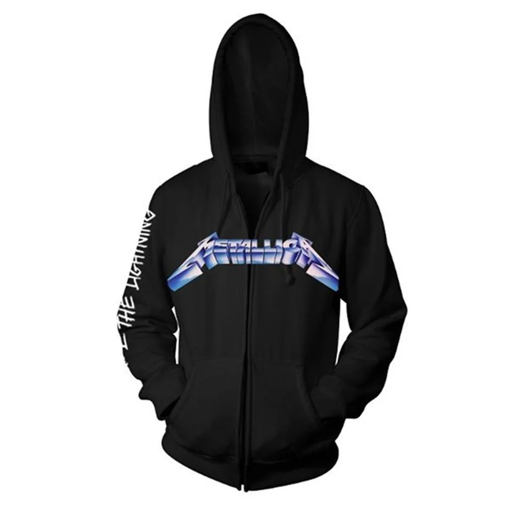 Metallica - Zip Black Hoodie (Ride The Lightning) - 100% Official Merchandise