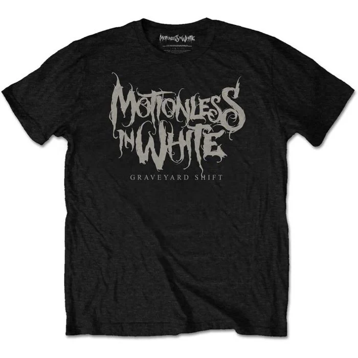 Motionless In White - Graveyard Shift & Logo Black Shirt - 100% Official Merchandise