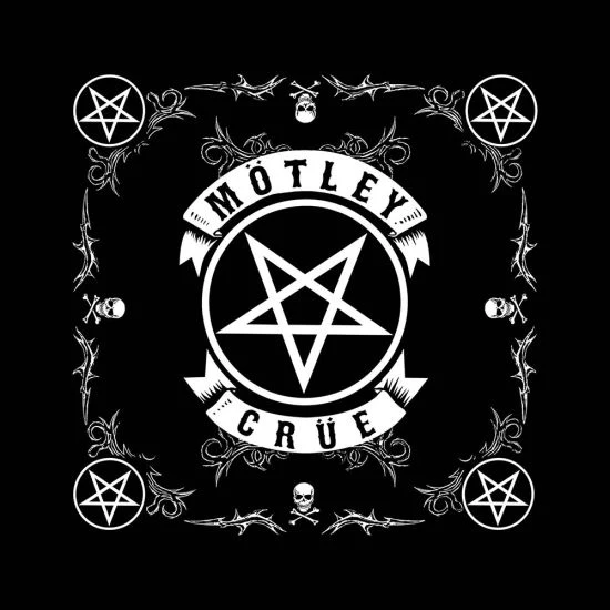Motley Crue - Bandana (Pentagram) (540mm x 520mm)