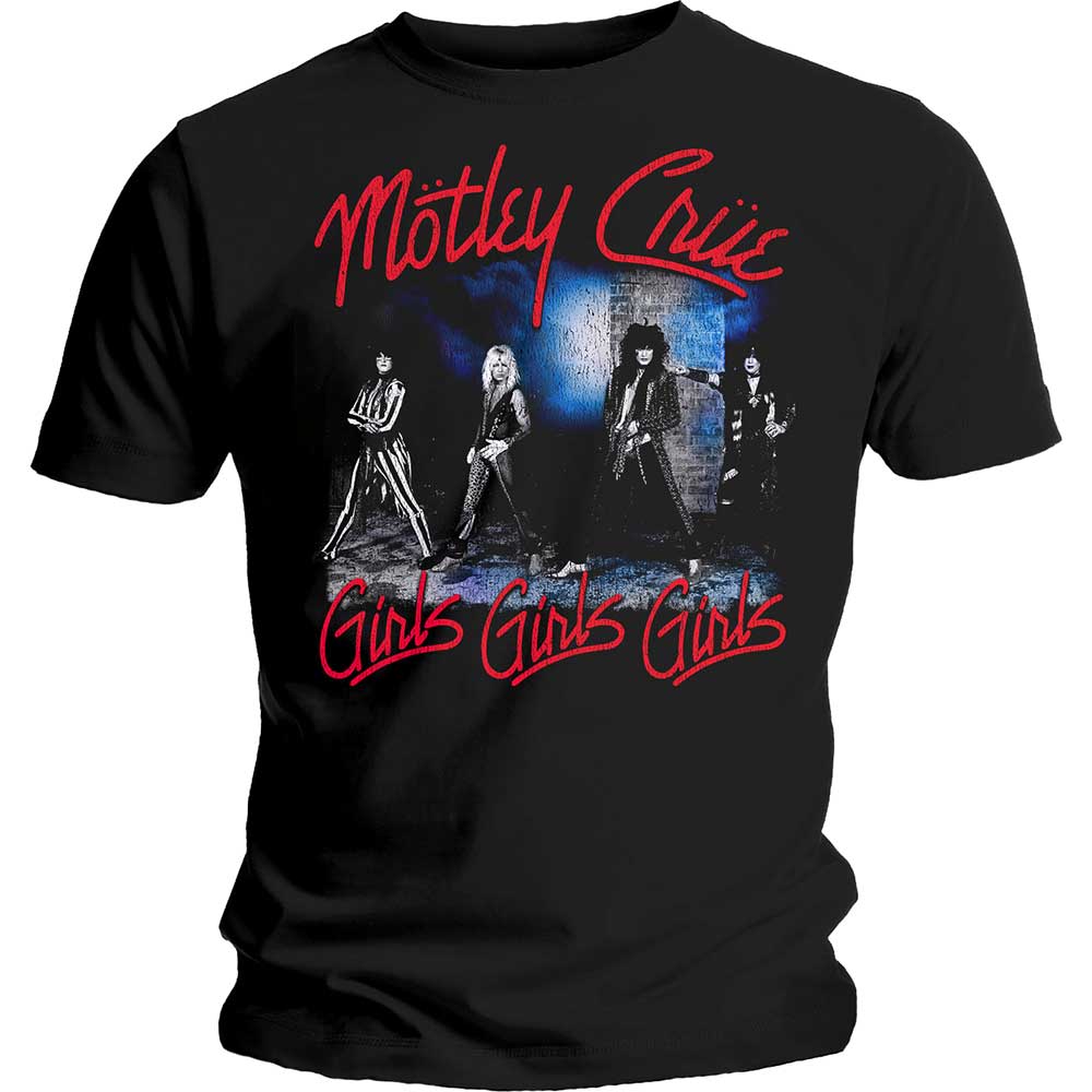 Motley Crue - Girls Girls Girls Black Shirt - 100% Official Merchandise