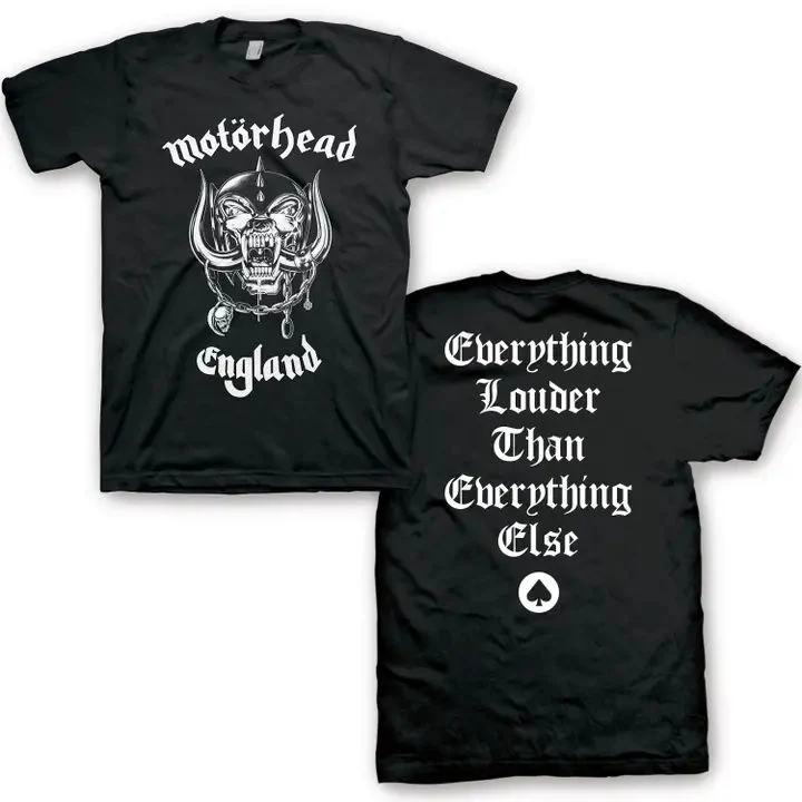 Motorhead - 3XL, 4XL, 5XL England Black Shirt - 100% Official Merchandise