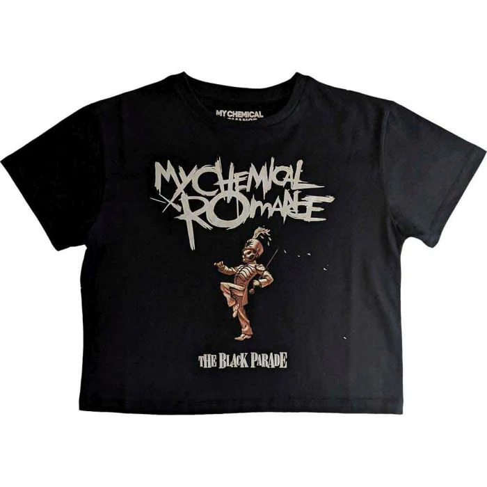 My Chemical Romance - The Black Parade Womens Fitted Black Crop Top - 100% Official Merchandise