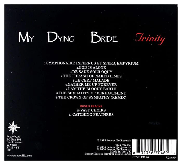 My Dying Bride - Trinity (2004 reissue with 2 bonus tracks) - CD - New - Image 2