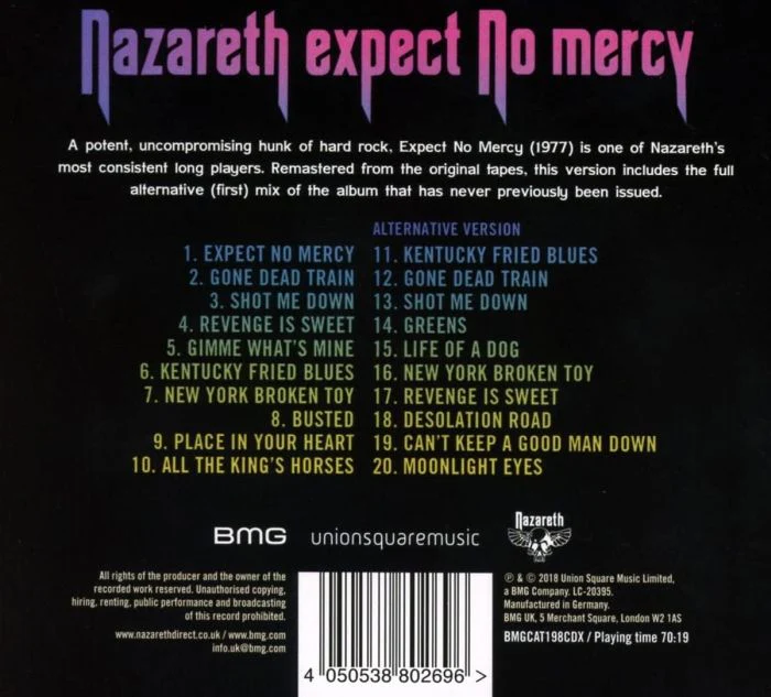 Nazareth - Expect No Mercy (2022 remastered digipak reissue with 10 bonus tracks) - CD - New - Image 2