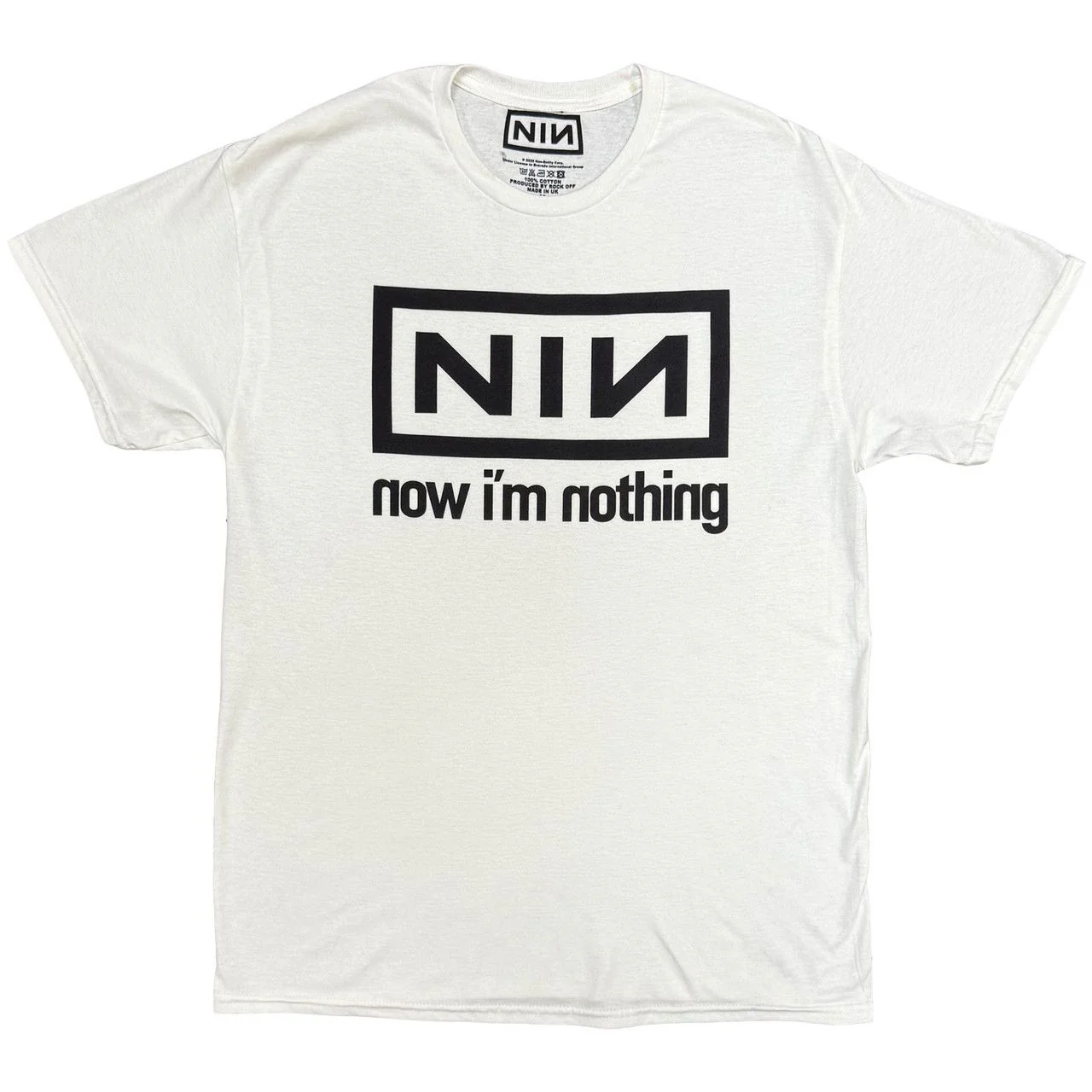 Nine Inch Nails - Now I'm Nothing White Shirt - 100% Official Merchandise